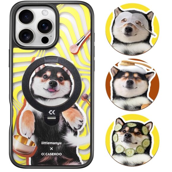 CASEKOO x Manyu Pawfect Chill Time Magic Stand Pro Case Set for iPhone 16 Pro - Picture 1 of 11